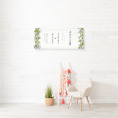 Modern Olive Branch Welcome to our Wedding 横断幕 (インサイチュ)