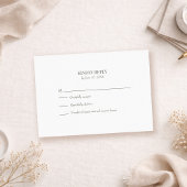 Modern Olive Green Custom Photo Wedding RSVP Card
