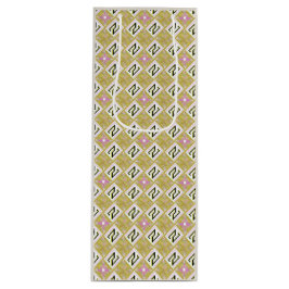 Modern Olive & Magenta Geometric Tribal Pattern ワインギフトバッグ