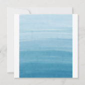 Modern Ombre Gradient Ocean Teal Blue Bar Mitzvah 招待状 (裏面)