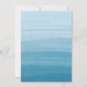 Modern Ombre Gradient Ocean Teal Blue Bat Mitzvah 招待状 (裏面)