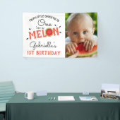 Modern One in a Melon|1歳の誕生日フォト 横断幕 (トレードショー)