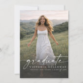 Modern One Photo Graduation Party Invitation 招待状 (正面)