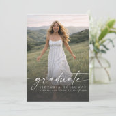 Modern One Photo Graduation Party Invitation 招待状 (スタンド正面)