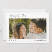 Modern One-Photo New Year Greeting Card シーズンカード (正面)