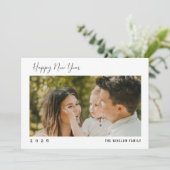 Modern One-Photo New Year Greeting Card シーズンカード (スタンド正面)