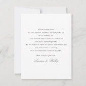 modern one photo wedding thank you card 招待状 (裏面)