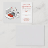 Modern Online Doctor Appointment Reminder Card 名刺 (正面/裏面)