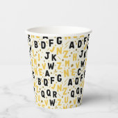 Modern Onyx & Gold Academy 紙コップ (正面)