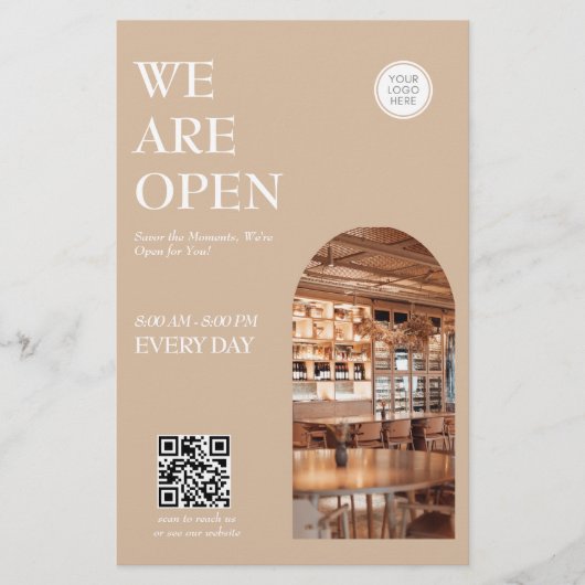 Modern Opening business Arched Photo Prices チラシ (正面)