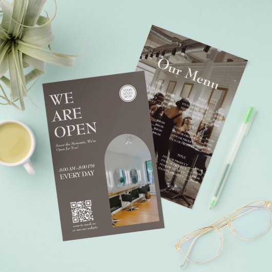 Modern Opening business Arched Photo Prices チラシ