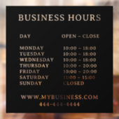Modern Opening Hours Logo Pros door sign ウィンドウサイン (シート2)
