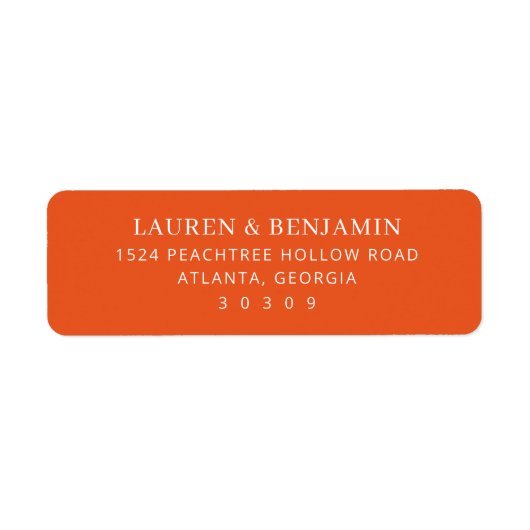 Modern Orange Minimalist ラベル (正面)