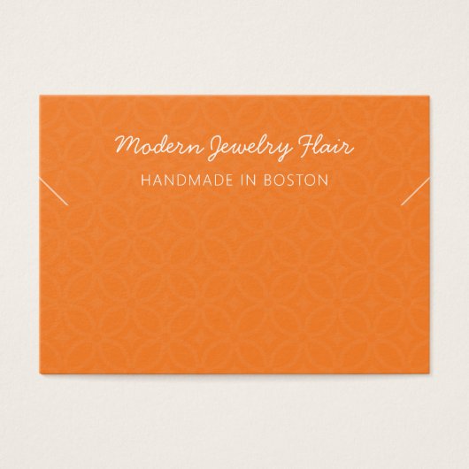 Modern Orange Necklace Bracelet Display Card (正面)
