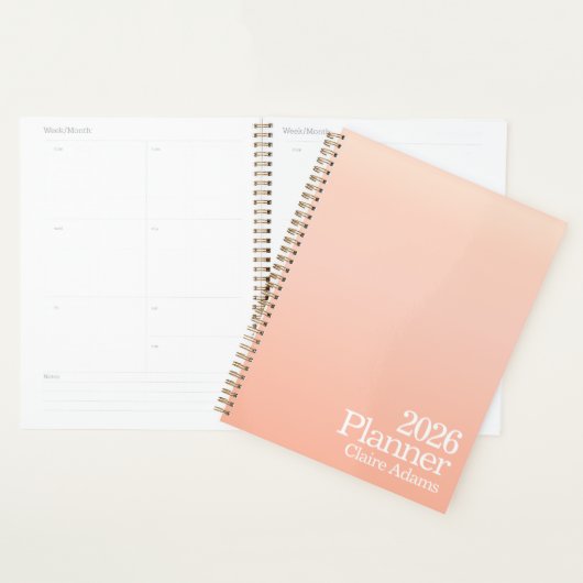 Modern Orange Ombre Planner プランナー手帳 (ディスプレー)
