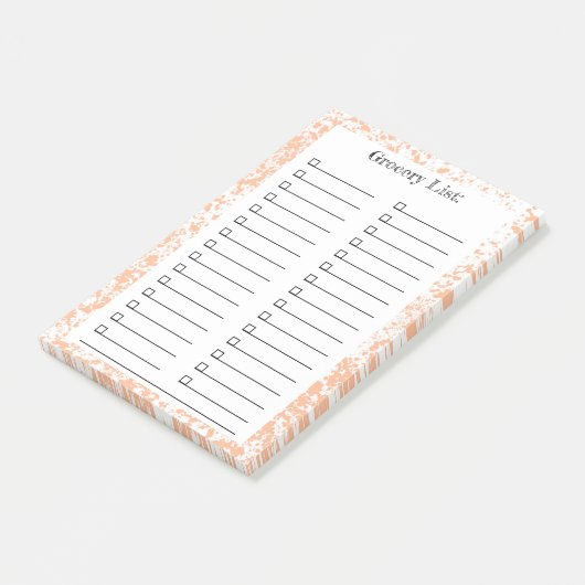 Modern Orange Splatter List Notes ポストイット (アングル)