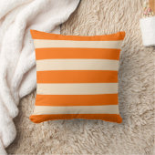 Modern Orange Striped  クッション (ブランケット)