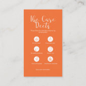 Modern Orange Watercolor Business Package Insert 名刺 (裏面)