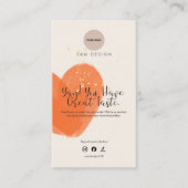 Modern Orange Watercolor Business Package Insert 名刺 (正面)