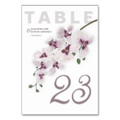 Modern Orchid Charm Wedding Table Number Card テーブルナンバー (裏面)