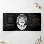 Modern Order Of Service Obituary Funeral/Memorial 三つ折りプログラム (内部)