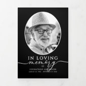 Modern Order Of Service Obituary Funeral/Memorial 三つ折りプログラム (カバー)