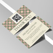 Modern Organic Botanical Business Thank You Card エンクロージャーカード