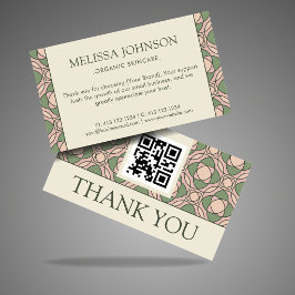 Modern Organic Botanical Business Thank You Card エンクロージャーカード