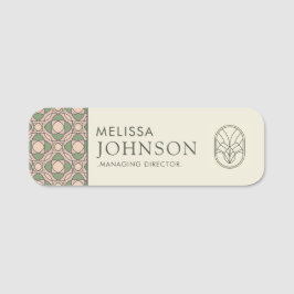 Modern Organic Botanical Floral Name Tag 名札