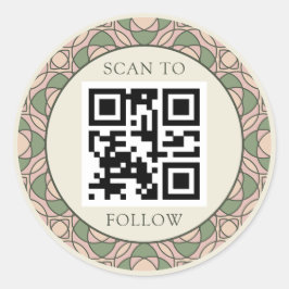 Modern Organic Botanical Logo Brand Stickers ラウンドシール