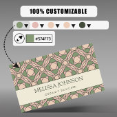 Modern Organic Botanical QR Code Business Card 名刺