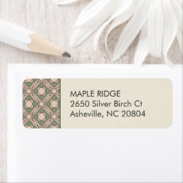 Modern Organic Botanical Return Address Label ラベル
