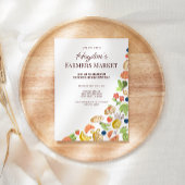 Modern Organic Farmers Market Birthday  招待状