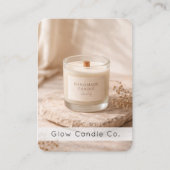 Modern Organic Handmade Candle QR Code  名刺 (正面)