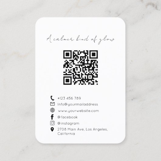 Modern Organic Handmade Candle QR Code  名刺 (裏面)