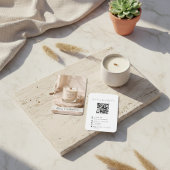 Modern Organic Handmade Candle QR Code  名刺