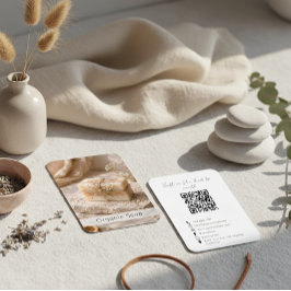 Modern Organic Handmade Soap QR Code Photo 名刺