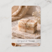 Modern Organic Handmade Soap QR Code Photo 名刺 (正面)