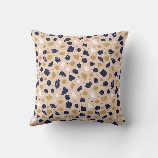 Modern Organic Terrazzo | Abstract Stone Mosaic クッション (裏面)