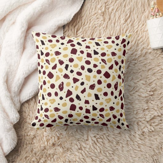 Modern Organic Terrazzo | Abstract Stone Mosaic クッション (ブランケット)