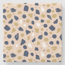 Modern Organic Terrazzo | Abstract Stone Mosaic ストーンコースター