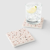 Modern Organic Terrazzo | Abstract Stone Mosaic ストーンコースター (横)