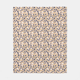 Modern Organic Terrazzo | Abstract Stone Mosaic フリースブランケット