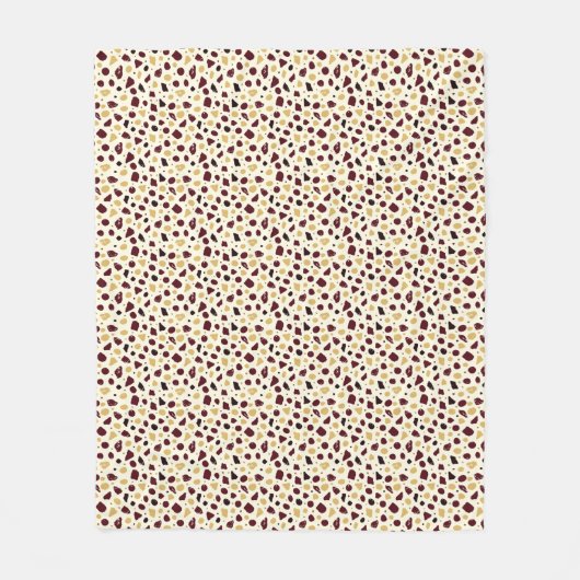 Modern Organic Terrazzo | Abstract Stone Mosaic フリースブランケット (正面)