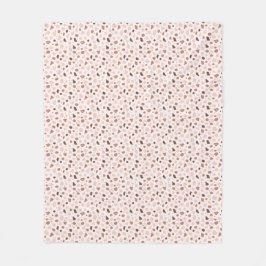 Modern Organic Terrazzo | Abstract Stone Mosaic フリースブランケット