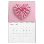 Modern Origami Art 2026 Custom Photo  カレンダー (2月 2027)