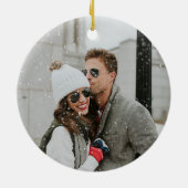 Modern Our Christmas Together Couples Anniversary セラミックオーナメント (裏面)