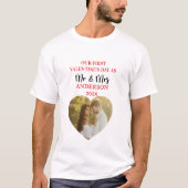 Modern Our First Valentines Day as Mr & Mrs Photo Tシャツ (正面)