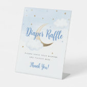 Modern Over the Moon Diaper Raffle Pedestal Sign 台座サイン (正面)