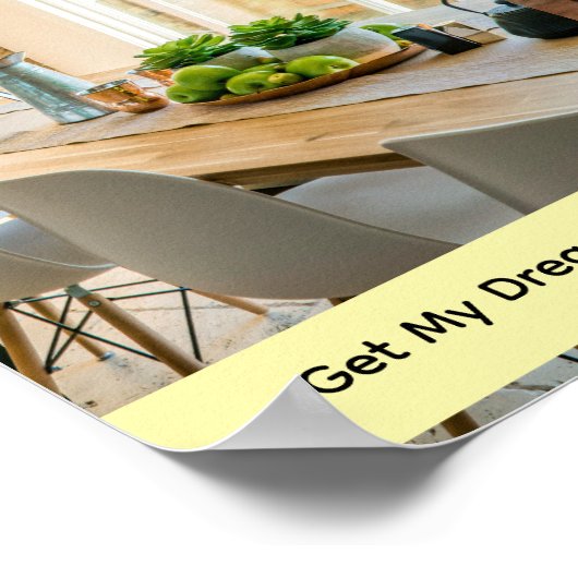 Modern Overlap Grid Vision Board Poster ポスター (角)